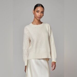 Gensami Miacanto Lozenge Round-Neck Sweater Alpaca Silk Cashmere Small